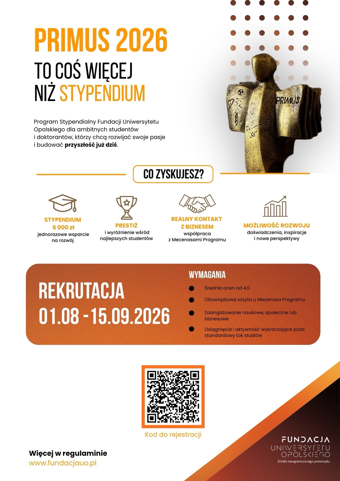 Programu Stypendialnego PRIMUS - plakat