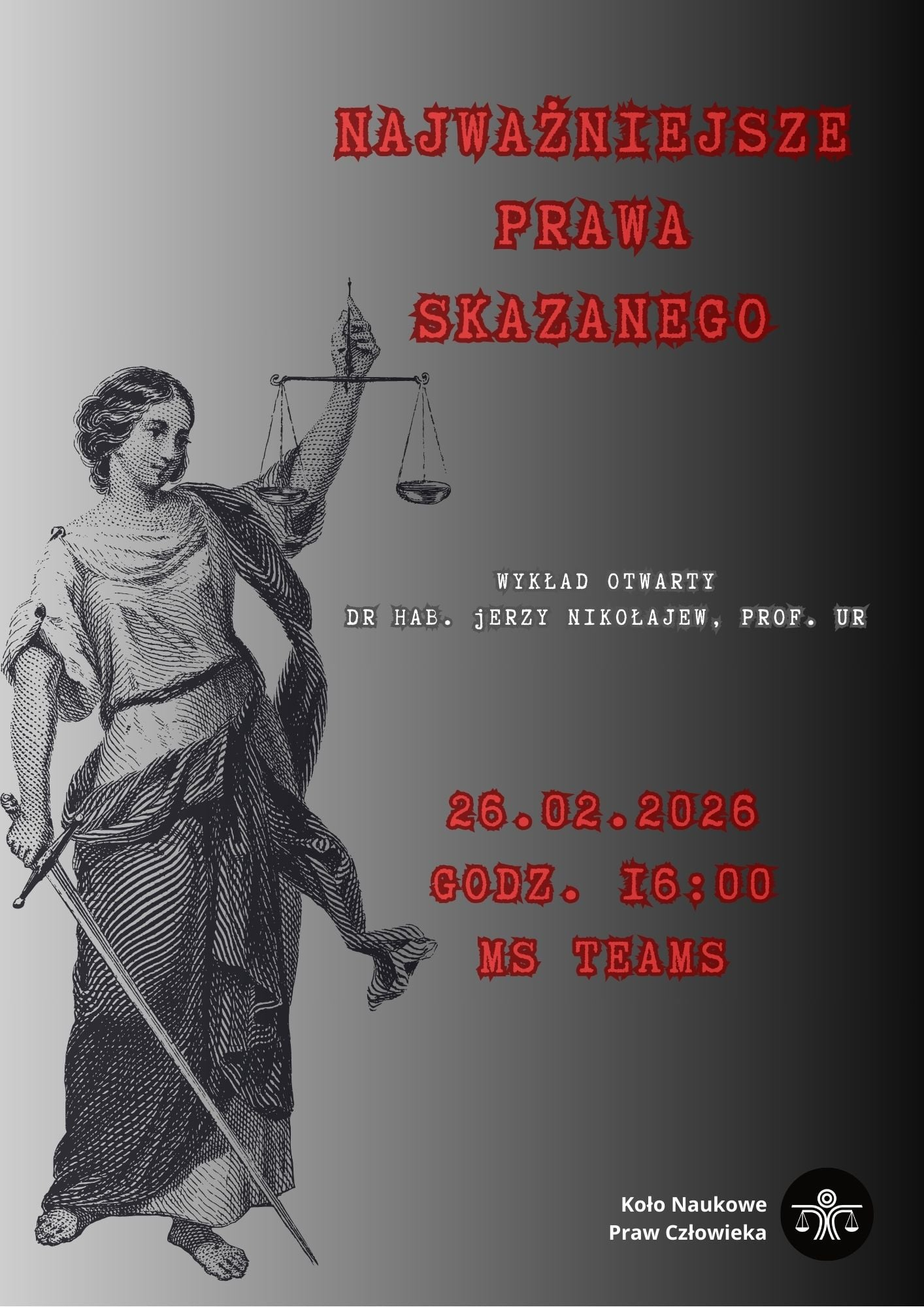 Wykład online - plakat